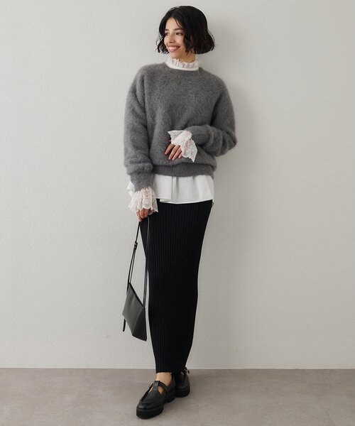 【美品】ウィムガゼット　洗える　レースギャザーブラウス　コットン　2024AW レースギャザーブラウス（シャツ/ブラウス）｜Whim Gazette