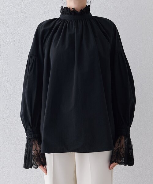 レースギャザーブラウス（シャツ/ブラウス）｜Whim Gazette