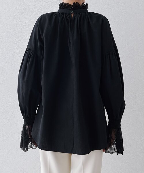 レースギャザーブラウス（シャツ/ブラウス）｜Whim Gazette（ウィム