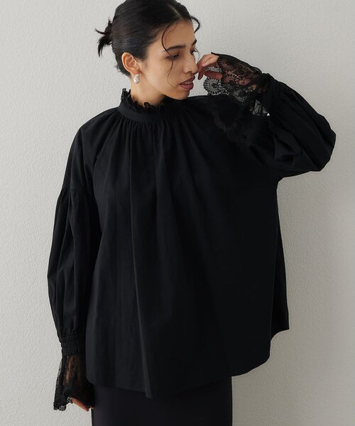 レースギャザーブラウス（シャツ/ブラウス）｜Whim Gazette