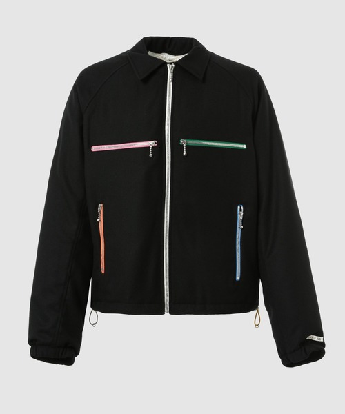 MULTI COLOR ZIP BOMBER JACKET