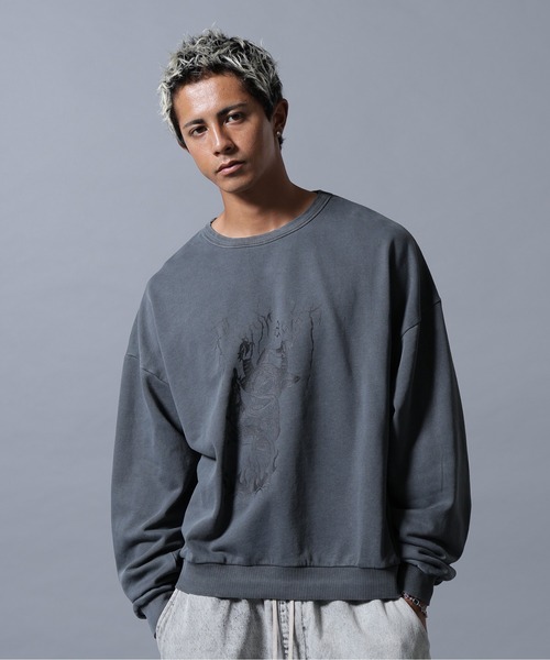 DANKE SCHON(ダンケシェーン)の「【WEB&DEPOT限定】DankeSchon/ダンケシェーン/PIGMENT SWEAT PUG(スウェット・メンズ・ベージュ/ブラック・M/L)」の2枚目の写真