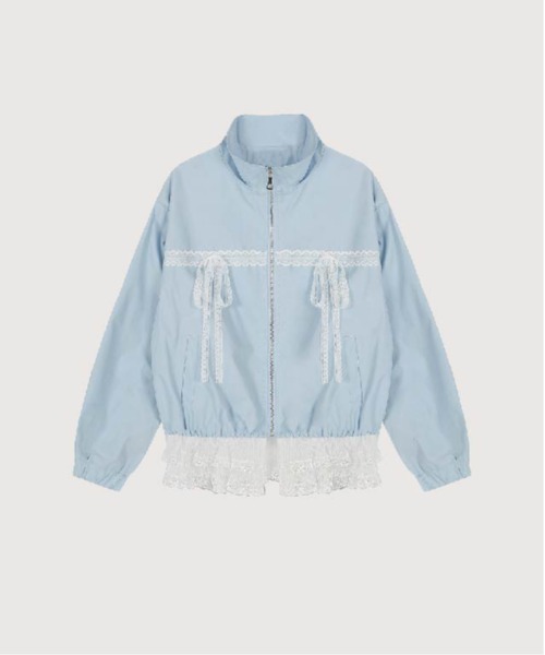 Lace Stitching Zip Jacket