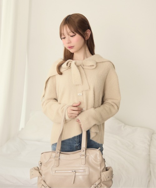 TITTY&CO.（ティティーアンドコー）の「フェイクレザーベルトデザインショルダーバッグ（ショルダーバッグ・レディース・ホワイト/アイボリー/ブラック/ワインレッド・FREE）」の22枚目の写真