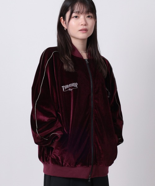 シュプリーム × スラッシャー 刺繍ロゴ スカジャン ブルゾン 2024