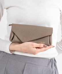 YUFU（ユフ）の「【YUFU/ユフ】日本製　月讀神社 金運 お守り付 牛革 シュリンク型押し 長財布（財布）」