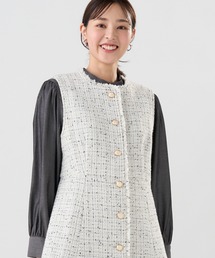 TOKYO SHIRTS | ツイード ペプラム ジレ(ベスト)