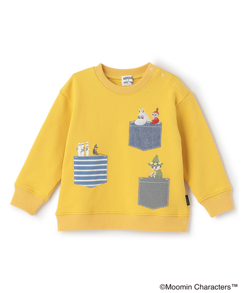 kladskap(クレードスコープ)の「【MOOMIN】ムーミンポケットトレーナー(スウェット・キッズ・ホワイト系その他/マスタード・90cm/100cm/110cm/120cm/80cm)」の1枚目の写真