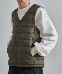 ダウンベスト（グリーン・カーキ/緑色系・吸湿発熱）ファッション通販