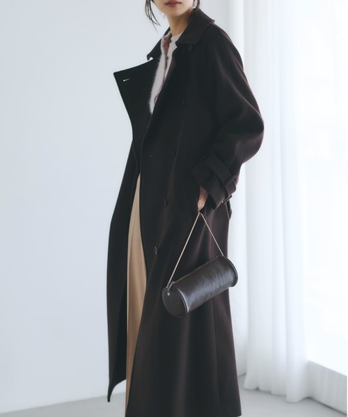 anuans（アニュアンス）の「ウールトレンチコート（トレンチコート・レディース・チャコールグレー/ライトグレー/ブラック/ダークブラウン/キャメル・SMALL/MEDIUM）」の11枚目の写真