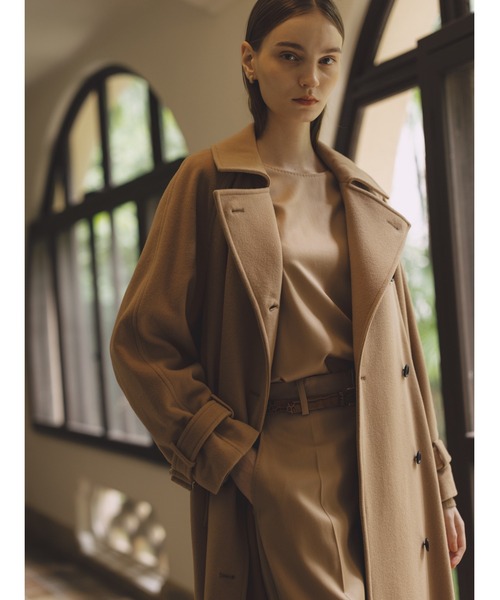 2023AW anuans アニュアンス ウールトレンチコート BROWN アニュアンス anuans ウールトレンチコート （DARK BROWN