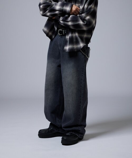 WHO'S WHO gallery(フーズフーギャラリー)の「【KOOKY’N】ヴィンテージライクブラストバギーデニム(デニムパンツ・メンズ・ブラウン/ネイビー/ブラック・MEDIUM/LARGE)」の17枚目の写真