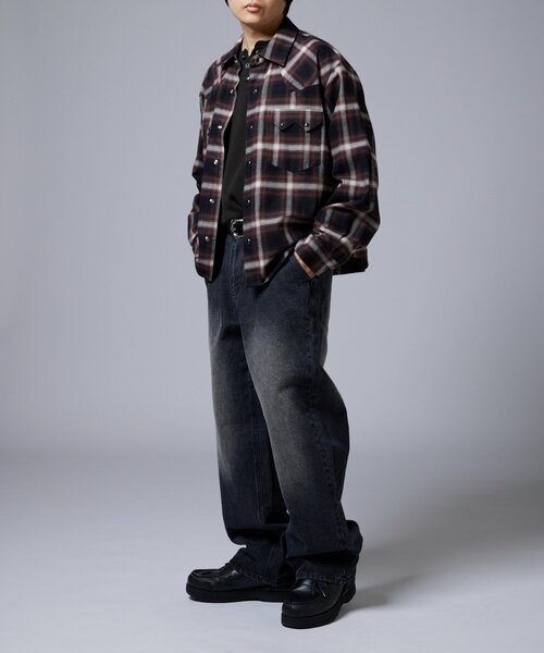 WHO'S WHO gallery(フーズフーギャラリー)の「【KOOKY’N】ヴィンテージライクブラストバギーデニム(デニムパンツ・メンズ・ブラウン/ネイビー/ブラック・MEDIUM/LARGE)」の5枚目の写真