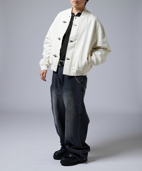 WHO'S WHO gallery(フーズフーギャラリー)の「【KOOKY’N】ヴィンテージライクブラストバギーデニム(デニムパンツ・メンズ・ブラウン/ネイビー/ブラック・MEDIUM/LARGE)」の4枚目の写真