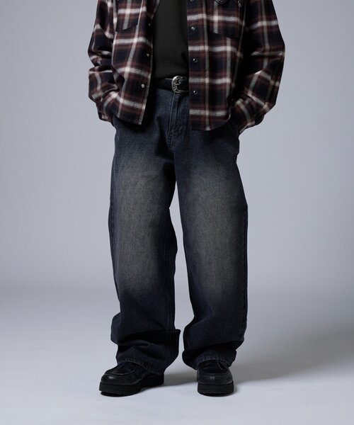 WHO'S WHO gallery(フーズフーギャラリー)の「【KOOKY’N】ヴィンテージライクブラストバギーデニム(デニムパンツ・メンズ・ブラウン/ネイビー/ブラック・MEDIUM/LARGE)」の13枚目の写真