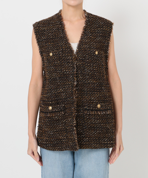 22AW GIOLICA ツイード ベスト セール】GIOLICA ツイードベスト（その他アウター）｜IENA（イエナ）の