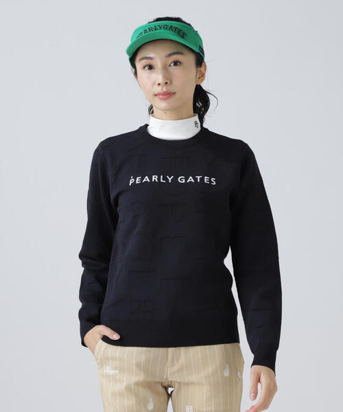 パーリーゲイツカシミヤPGロゴ ネイビーセーター PEARLY GATES