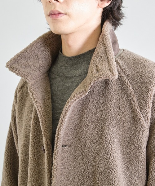 UNION STATION（ユニオンステーション）の「スタンドカラー ボアフリースジャケット（ブルゾン・メンズ・ブラック/アイボリー/ベージュ・LL/L/M）」の14枚目の写真