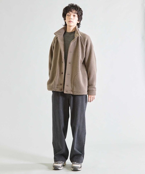 UNION STATION（ユニオンステーション）の「スタンドカラー ボアフリースジャケット（ブルゾン・メンズ・ブラック/アイボリー/ベージュ・LL/L/M）」の17枚目の写真