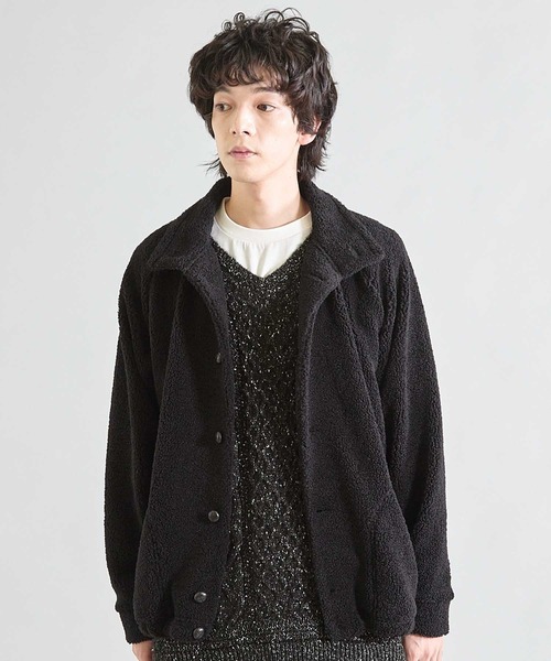 UNION STATION（ユニオンステーション）の「スタンドカラー ボアフリースジャケット（ブルゾン・メンズ・ブラック/アイボリー/ベージュ・LL/L/M）」の18枚目の写真