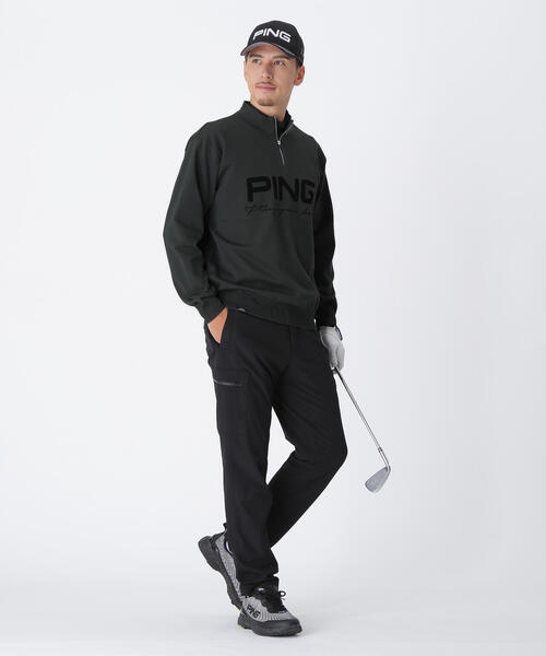 新品 PING ハーフジップハイネックジャガードニット PING APPAREL】ハーフジップハイネックジャガードニット ＜PERFORMANCE