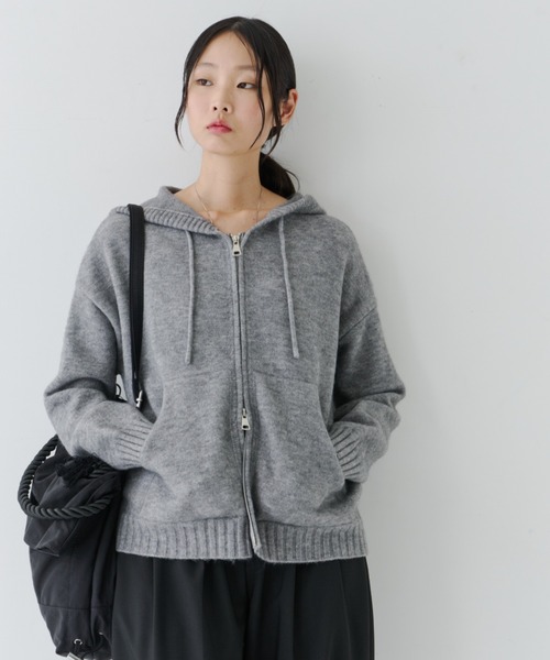 Soft Knit Zip-Up Hoodie / ソフトニットジップアップパーカー