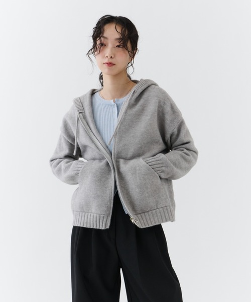Soft Knit Zip-Up Hoodie / ソフトニットジップアップパーカー