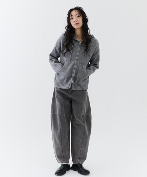 Soft Knit Zip-Up Hoodie / ソフトニットジップアップパーカー