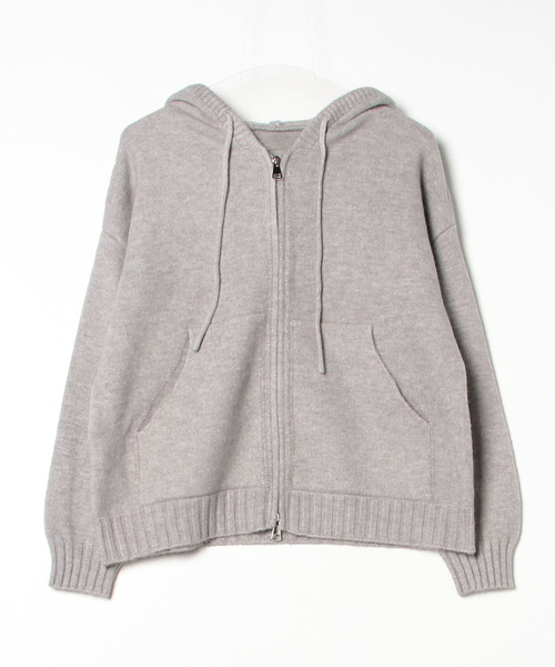 Soft Knit Zip-Up Hoodie / ソフトニットジップアップパーカー