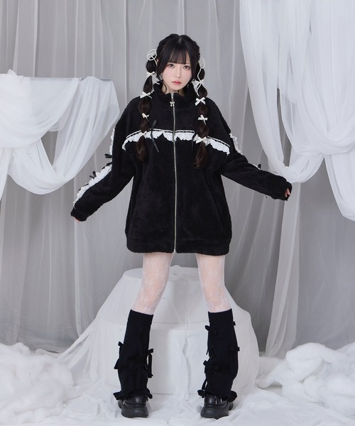 セール】コットンレースフェイクボアアウター（その他アウター