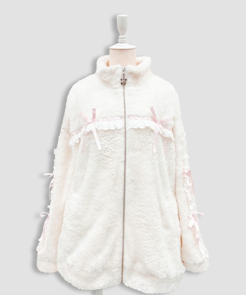 Honey Cinnamon（ハニーシナモン）の「コットンレースフェイクボアアウター（その他アウター・レディース・ホワイト/ブラック・FREE）」の19枚目の写真