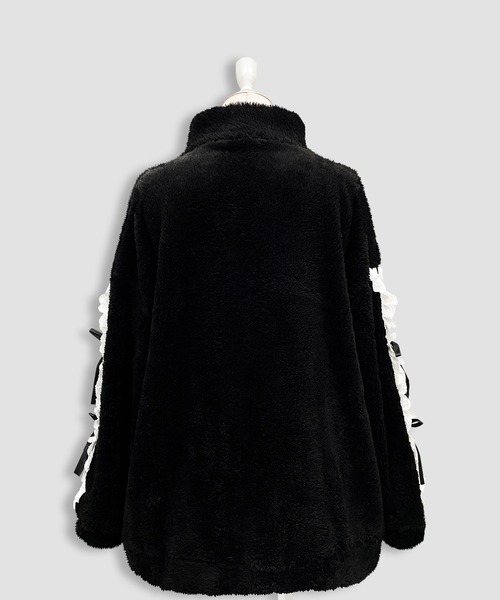 Honey Cinnamon（ハニーシナモン）の「コットンレースフェイクボアアウター（その他アウター・レディース・ホワイト/ブラック・FREE）」の9枚目の写真