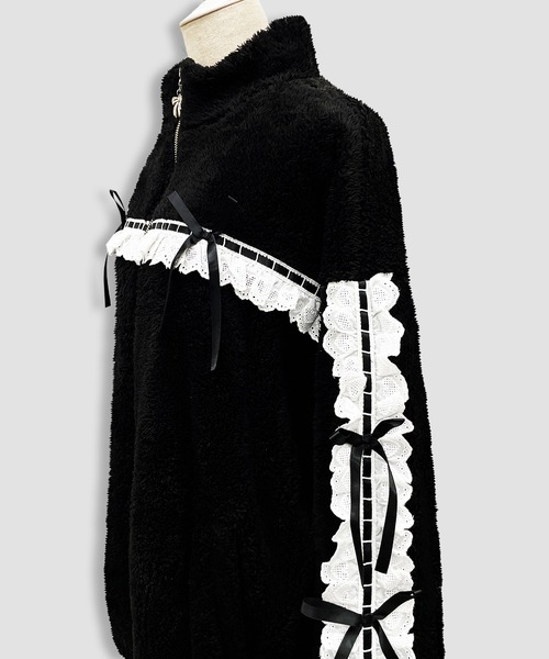 Honey Cinnamon（ハニーシナモン）の「コットンレースフェイクボアアウター（その他アウター・レディース・ホワイト/ブラック・FREE）」の13枚目の写真