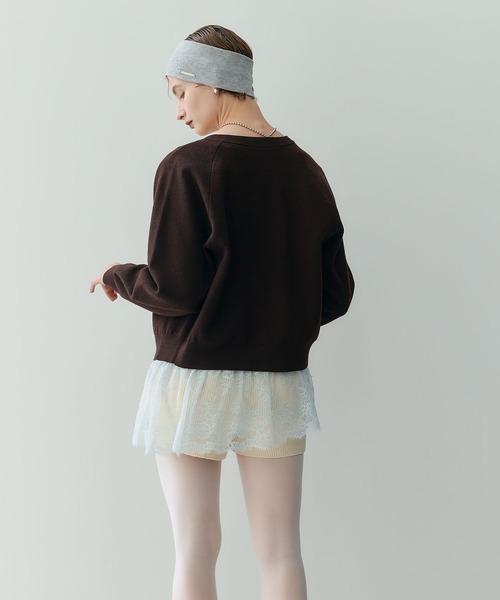 ELLEgirl(エルガール)の「トグル釦デザインカーディガン【ELLEgirl/エルガール】(カーディガン/ボレロ・レディース・レッド/杢グレー/ブラック/サックスブルー/アイボリー/チャコールグレー/ブラウン・FREE)」の17枚目の写真