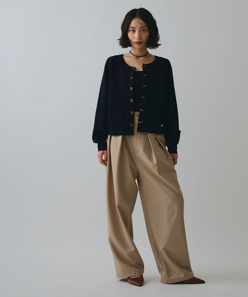 ELLEgirl（エルガール）の「トグル釦デザインカーディガン【ELLEgirl/エルガール】（カーディガン/ボレロ・レディース・レッド/杢グレー/ブラック/サックスブルー/アイボリー・FREE）」の16枚目の写真