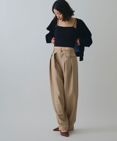 ELLEgirl（エルガール）の「トグル釦デザインカーディガン【ELLEgirl/エルガール】（カーディガン/ボレロ・レディース・レッド/杢グレー/ブラック/サックスブルー/アイボリー・FREE）」の17枚目の写真