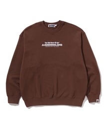 BAPE SLOGAN RELAXED FIT CREWNECK SWEATSHIRT