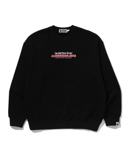 A BATHING APE(アベイシングエイプ)の「BAPE SLOGAN RELAXED FIT CREWNECK SWEATSHIRT(スウェット・メンズ・ブラウン/ブラック・X-LARGE/SMALL/LARGE/XX-LARGE/MEDIUM)」の2枚目の写真