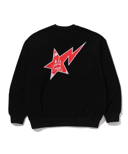 A BATHING APE(アベイシングエイプ)の「BAPE SLOGAN RELAXED FIT CREWNECK SWEATSHIRT(スウェット・メンズ・ブラウン/ブラック・X-LARGE/SMALL/LARGE/XX-LARGE/MEDIUM)」の3枚目の写真