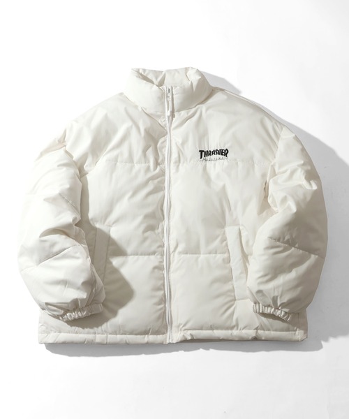 THRASHER(スラッシャー)の「【THRASHER/スラッシャー】コットンライク タイプライター 中綿パファージャケット(ダウンジャケット/コート・メンズ・ブラック/ホワイト・L/M/XL)」の19枚目の写真