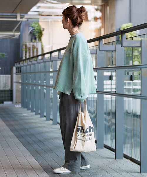 セール】手洗い可 / モールジャガードロゴニット（ニット/セーター