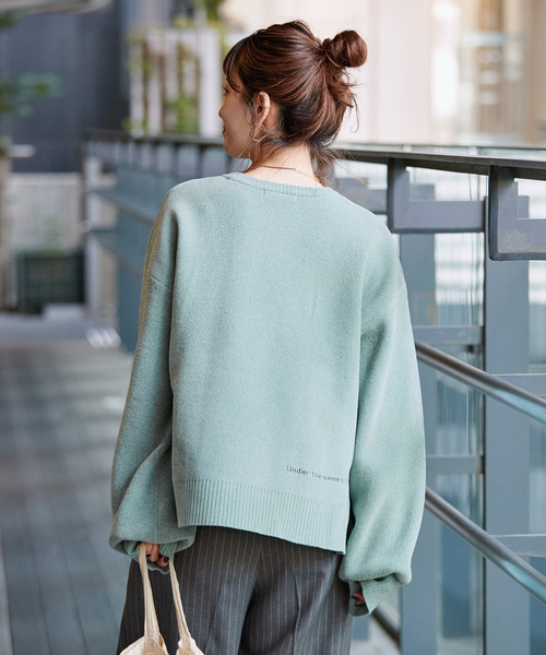 B.C STOCK（ベーセーストック）の「手洗い可 / モールジャガードロゴニット（ニット/セーター・レディース・ブラウン/ライトグリーン/オレンジ/イエロー・FREE）」の8枚目の写真