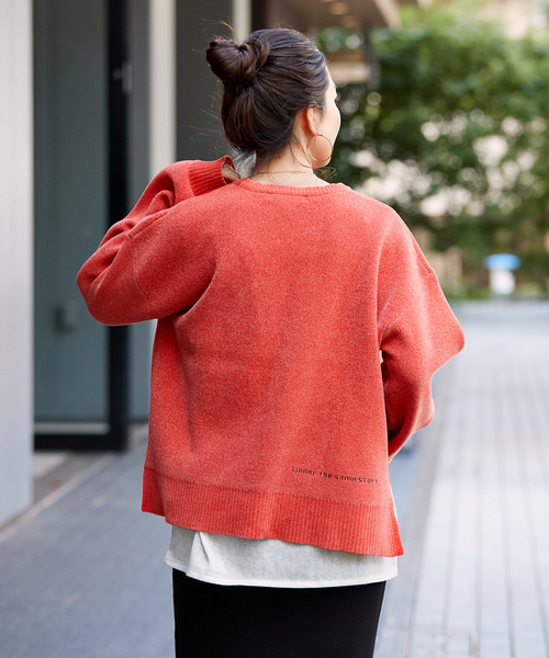 B.C STOCK（ベーセーストック）の「手洗い可 / モールジャガードロゴニット（ニット/セーター・レディース・ブラウン/ライトグリーン/オレンジ/イエロー・FREE）」の13枚目の写真