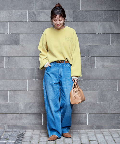 B.C STOCK（ベーセーストック）の「手洗い可 / モールジャガードロゴニット（ニット/セーター・レディース・ブラウン/ライトグリーン/オレンジ/イエロー・FREE）」の17枚目の写真