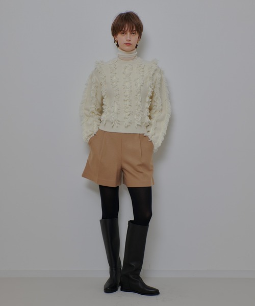 allureville(アルアバイル)の「メルトンショートパンツ(その他パンツ・レディース・ブラック/ベージュ/グレー系その他・2/1)」の10枚目の写真