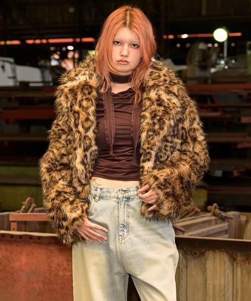 Fauxファースタンドカラーコート（その他アウター）｜ACLENT