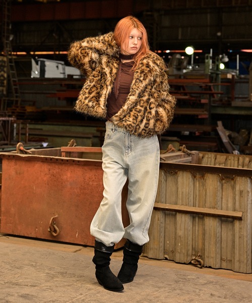 Fauxファースタンドカラーコート（その他アウター）｜ACLENT