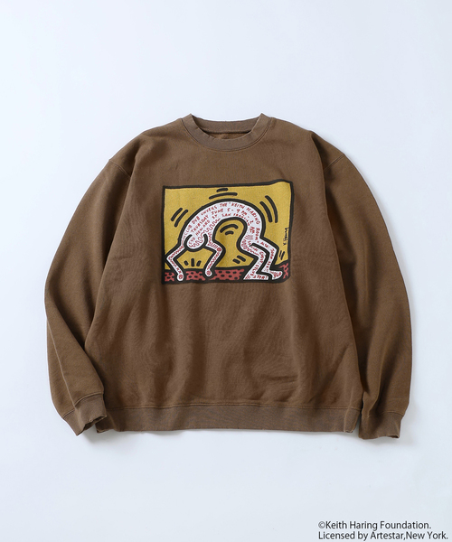 Keith Haring（キース・ヘリング）の「Keith Haring / キース・へリング プリント スウェット（スウェット・メンズ・コバルトブルー/ホワイト/ホワイト系その他/ブラウン/ブラック系その他/ブラック・MEDIUM/LARGE）」の6枚目の写真
