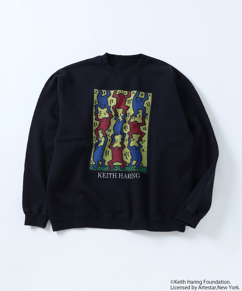 Keith Haring（キース・ヘリング）の「Keith Haring / キース・へリング プリント スウェット（スウェット・メンズ・コバルトブルー/ホワイト/ホワイト系その他/ブラウン/ブラック系その他/ブラック・MEDIUM/LARGE）」の4枚目の写真
