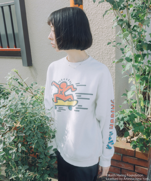 Keith Haring（キース・ヘリング）の「Keith Haring / キース・へリング プリント スウェット（スウェット・メンズ・コバルトブルー/ホワイト/ホワイト系その他/ブラウン/ブラック系その他/ブラック・MEDIUM/LARGE）」の22枚目の写真